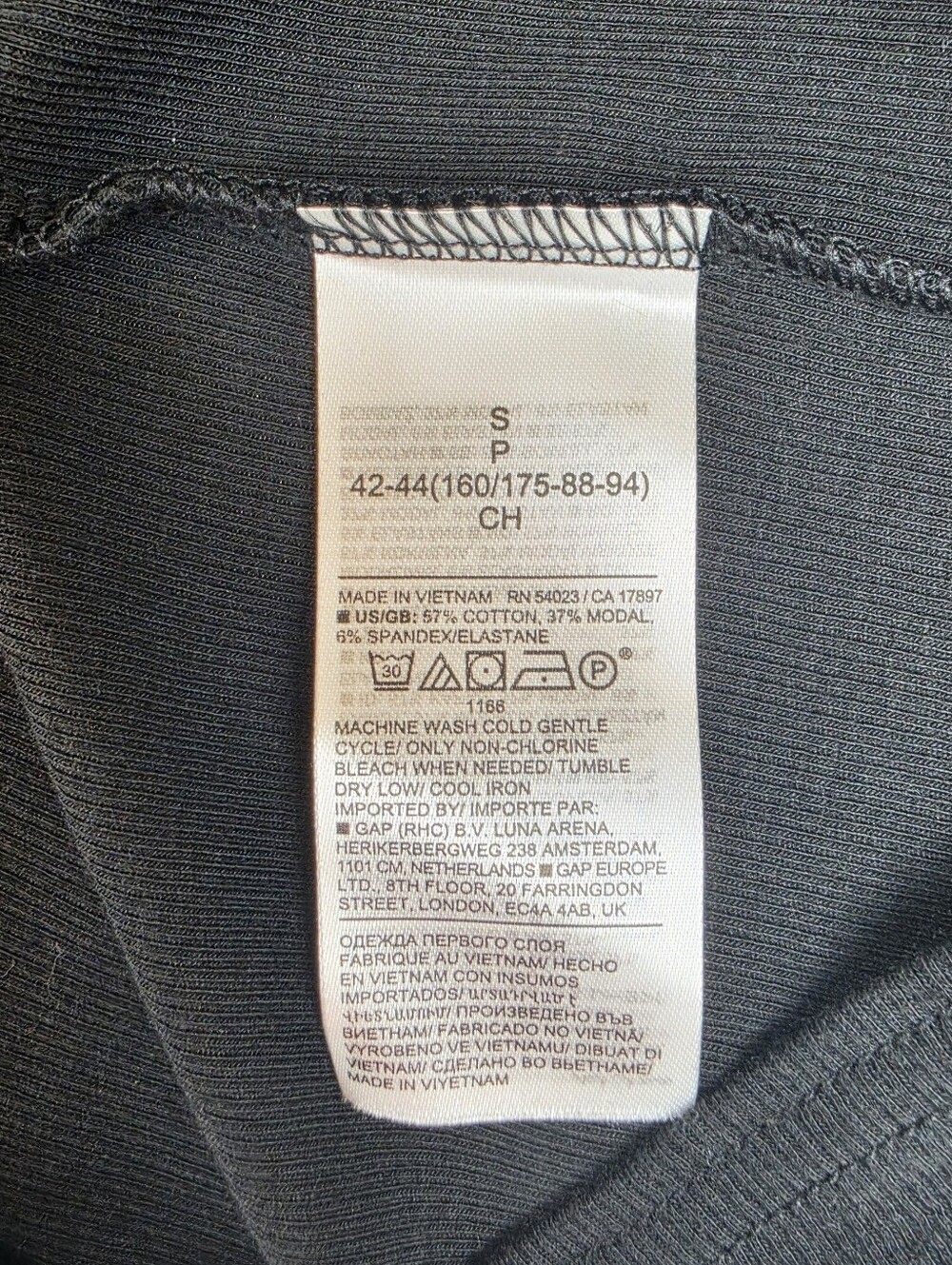 NWT. BANANA REPUBLIC Ribbed Cutaway Tank In Black - Picture 12 of 12